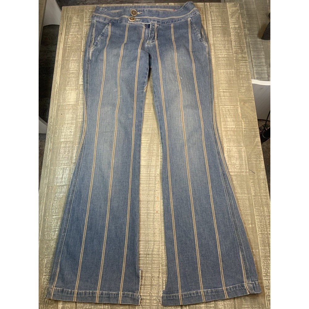 Vintage Z Cavaricci Jeans Womens 9 Blue Cotton Spandex Flare Leg Y2K Retro